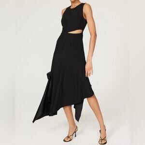 Obando x RTR Sleeveless Cutout Midi Modern Minimalist LBD